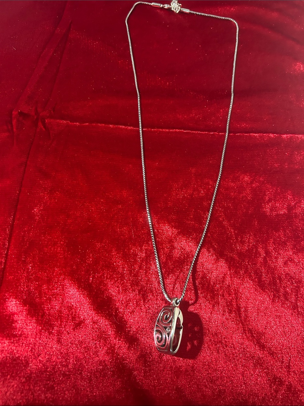 Brighton Silver Scroll Pendant Necklace